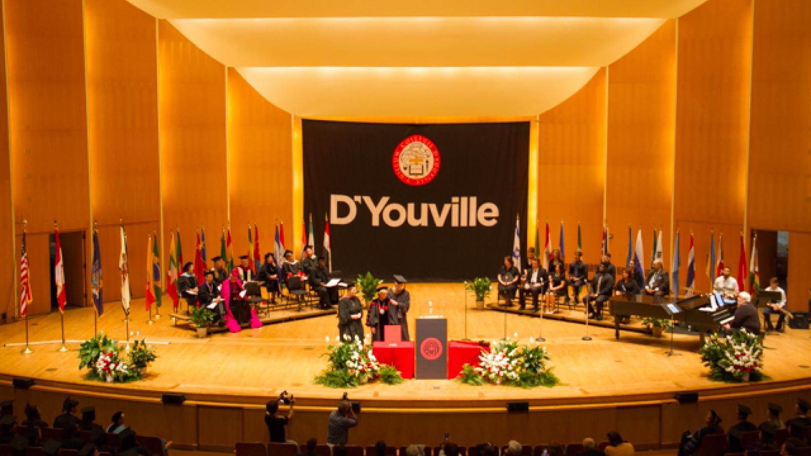 The inauguration proceedings at Kleinhans Music Hall.