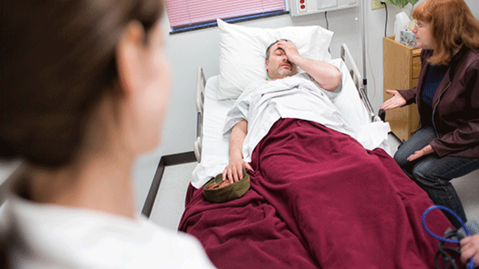 Simulation lab patient on bed