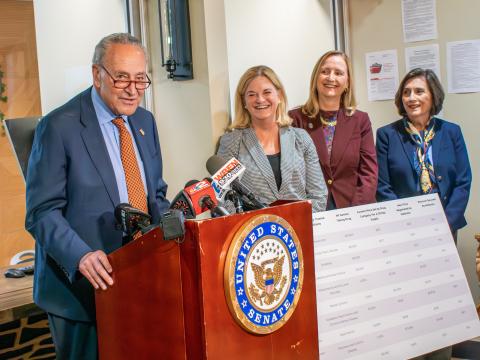 US Senate Majority Leader Chuck Schumer Speaking at D'Youville Vital Pharmacy