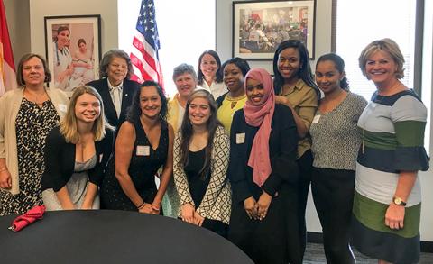 Sister Donna Del Santo Visits DâYouville to Meet Scholarship Recipients