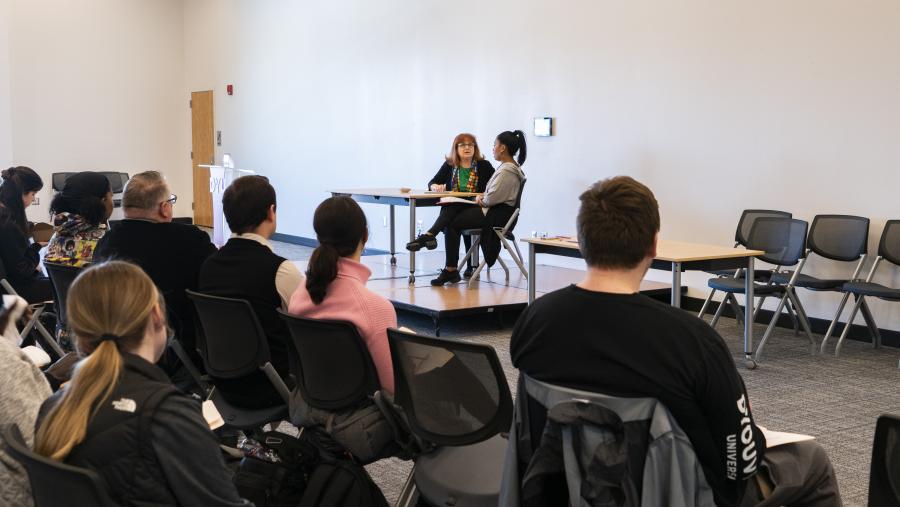 Audience watching a training event